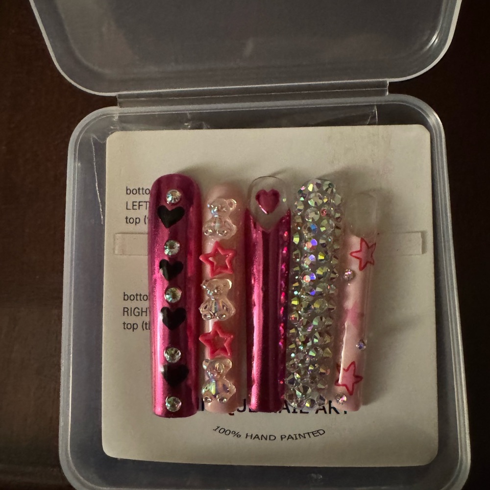 Pink and Silver Kids Hair Clip Set